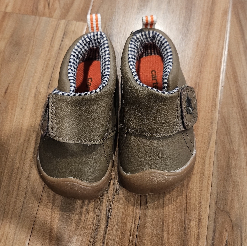 Carter's Brown Baby Walker Shoes with Velcro Strap